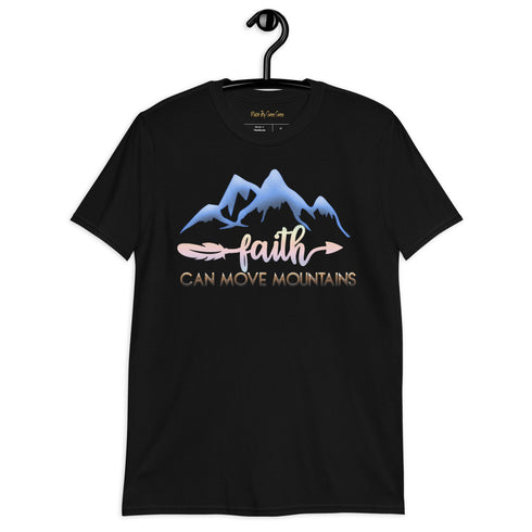 Faith Can Move Mountains Print Short-Sleeve Unisex T-Shirt