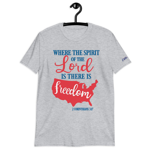 2 Corinthians 3:17 Spirit of The Lord Freedom Chillin @ Choo's 1 Short-Sleeve Unisex T-Shirt