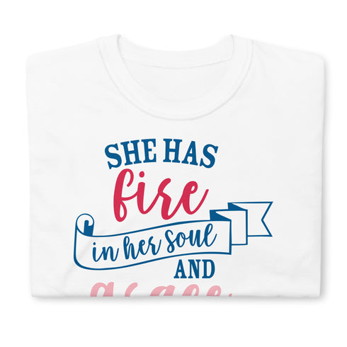 She Has Fire in Her Soul and Grace in Her Heart Chillin @ Choo's 1 Short-Sleeve Unisex T-Shirt