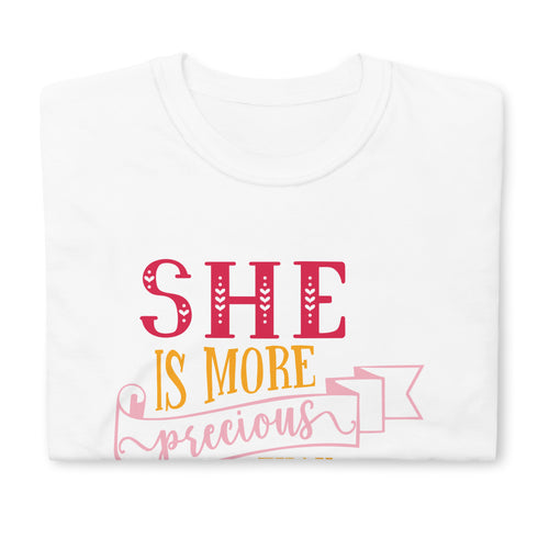 Proverbs 3:15 She is more precious... Chillin @ Choo's 2 Short-Sleeve Unisex T-Shirt