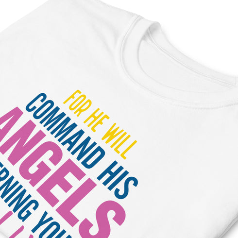 PSALM 91:11 He Will Command His Angels Chillin @ Choo's 1 Short-Sleeve Unisex T-Shirt