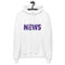 Ch00 Ch00 NEWS Logo Blue/Red on White Unisex Fleece Hoodie