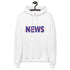 Ch00 Ch00 NEWS Logo Blue/Red on White Unisex Fleece Hoodie