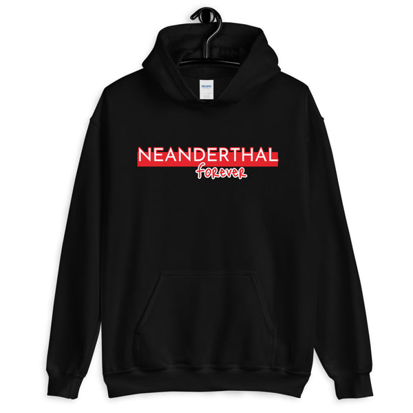 Neanderthal Forever Black Unisex Hoodie