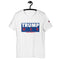 TRUMP WON deal with it CCLogo, Back Label, URL Sleeve White Ladies Short Sleeve T-Shirt
