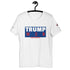 TRUMP WON deal with it CCLogo, Back Label, URL Sleeve White Ladies Short Sleeve T-Shirt