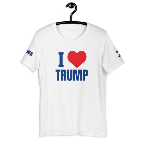 I heart TRUMP White Short-Sleeve Unisex T-Shirt