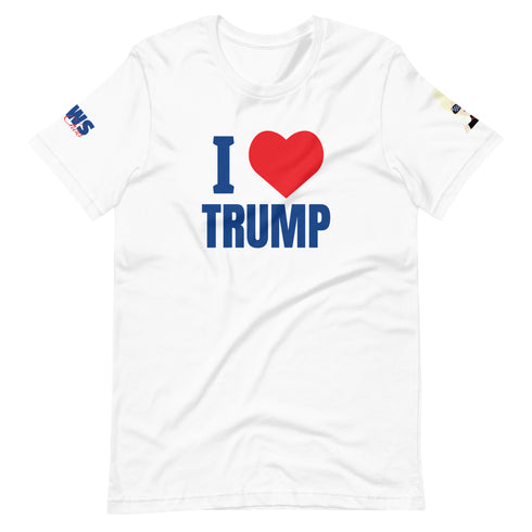 I heart TRUMP White Short-Sleeve Unisex T-Shirt