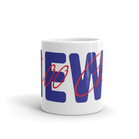 Choo Choo NEWS Logo Red/Blue White Glossy Mug 11oz