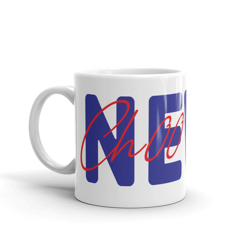 Choo Choo NEWS Logo Red/Blue White Glossy Mug 11oz