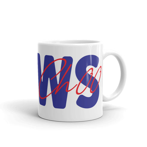 Choo Choo NEWS Logo Red/Blue White Glossy Mug 11oz