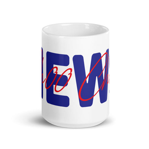 Choo Choo NEWS Logo Red/Blue White Glossy Mug 15oz