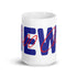 Choo Choo NEWS Logo Red/Blue White Glossy Mug 15oz