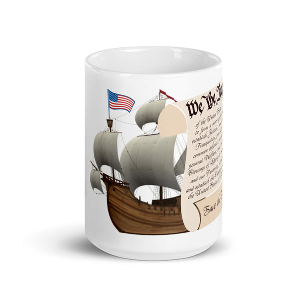 Save The Constitution ~ Chillin @ Choo's 15oz White Glossy Mug