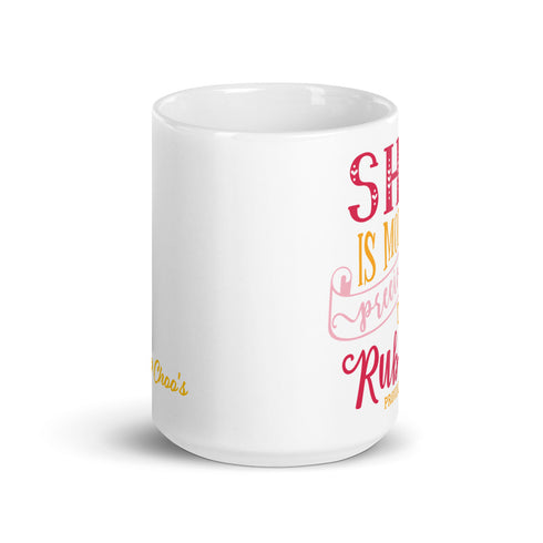 Proverbs 3:15 She is more precious... Chillin @ Choo's 15oz White Glossy Mug
