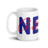 Choo Choo NEWS Logo Red/Blue White Glossy Mug 15oz