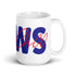 Choo Choo NEWS Logo Red/Blue White Glossy Mug 15oz