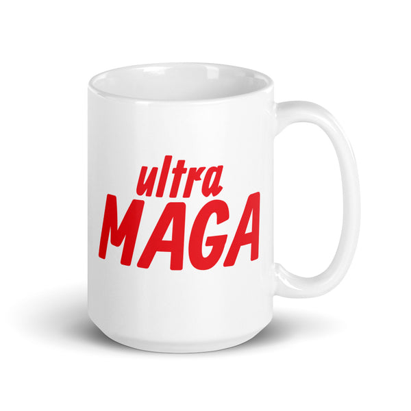 ultra MAGA Red Chillin @ Choo's 15oz White Glossy Mug