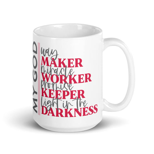 My God Chillin @ Choo's 15oz White Glossy Mug