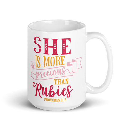 Proverbs 3:15 She is more precious... Chillin @ Choo's 15oz White Glossy Mug